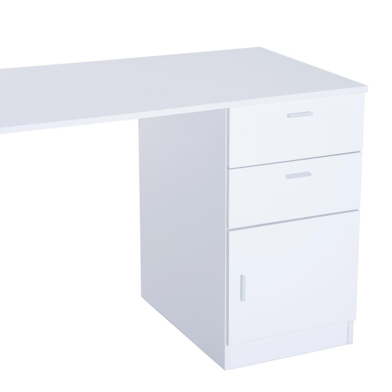 Mesa de ordenador JAMES en madera color blanco
