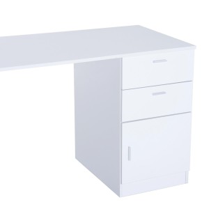 Mesa de ordenador JAMES en madera color blanco