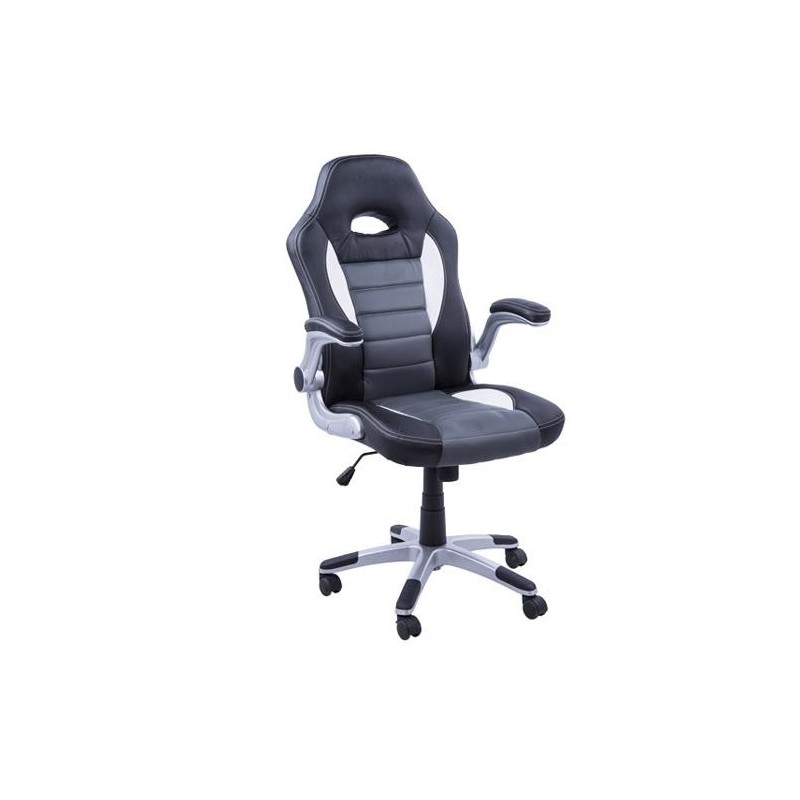 Silla de ordenador JORDAN en piel color negro