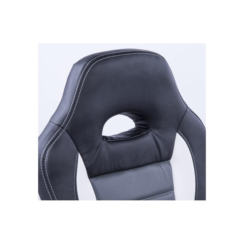 Silla de ordenador JORDAN en piel color negro