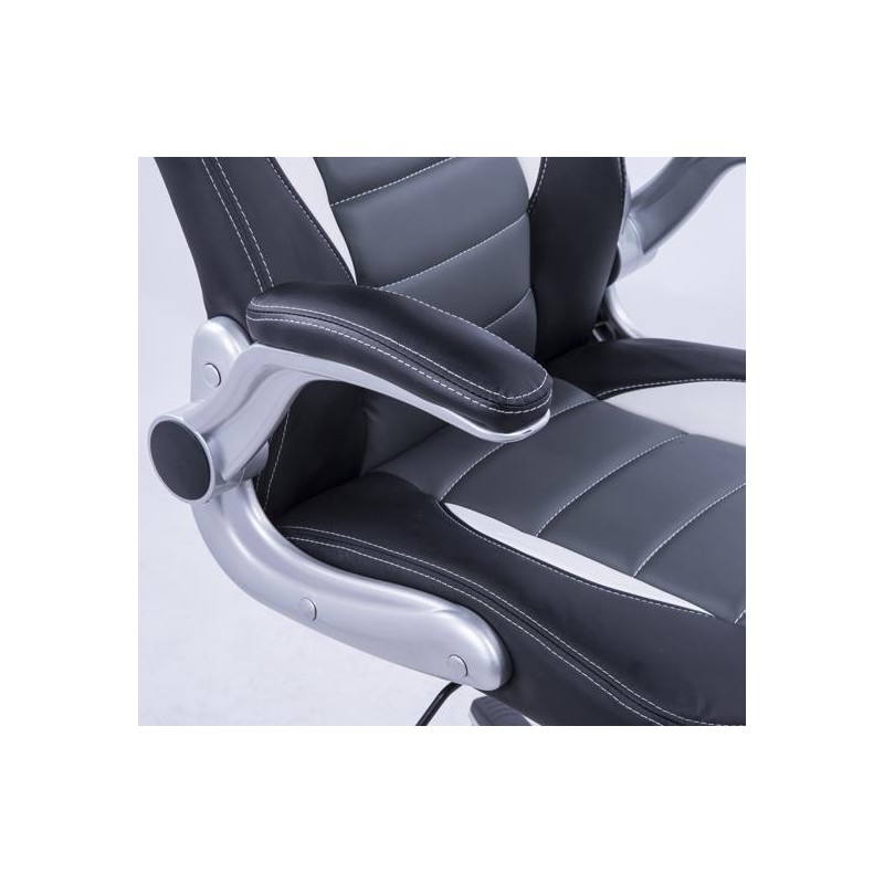 Silla de ordenador JORDAN en piel color negro