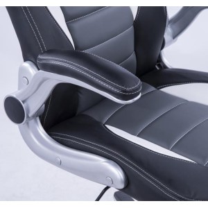 Silla de ordenador JORDAN en piel color negro