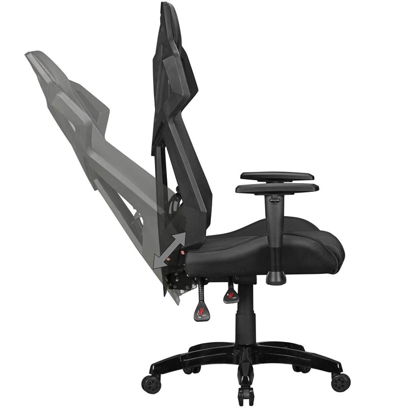 Silla Gaming GAMEPAK en Piel y Malla color Negro