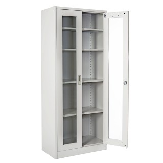 Armario archivador HALVAR 2 PUERTAS, gran capacidad y máxima robustez, color gris claro