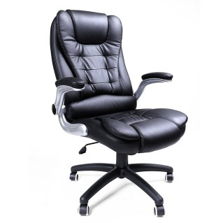 Silla de oficina COCO, en piel negra