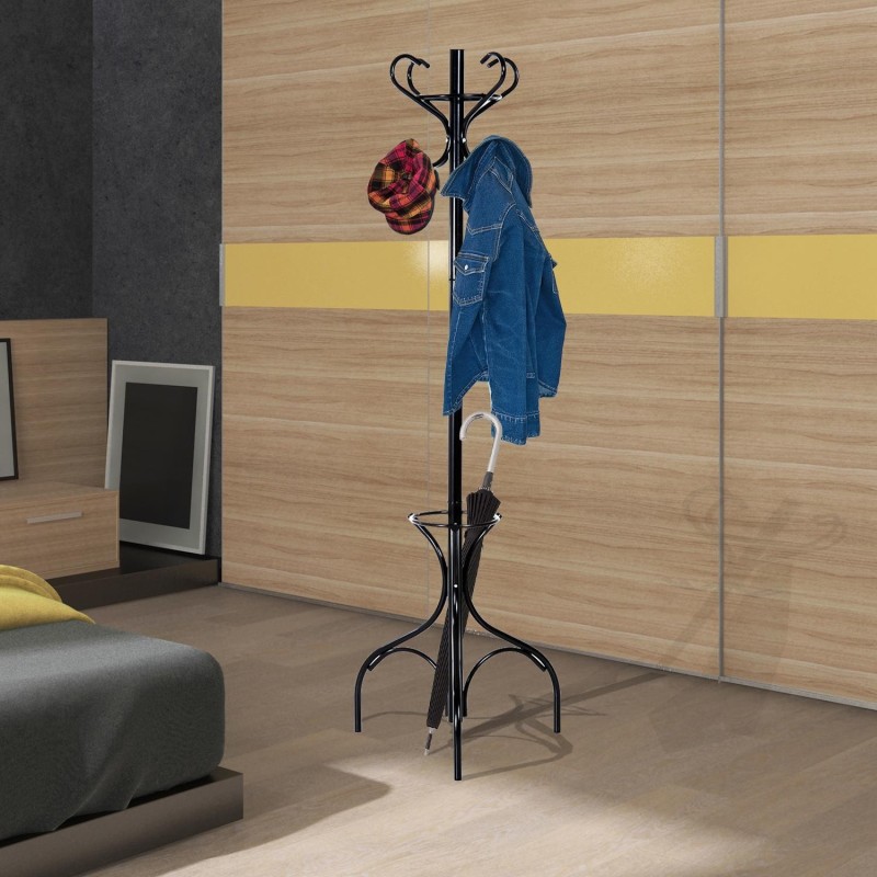 Perchero DURGA con paragüero integrado color negro