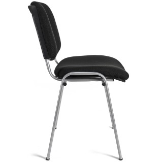 Silla de Confidente MOBY BASE, Color Negro y Patas Grises 2
