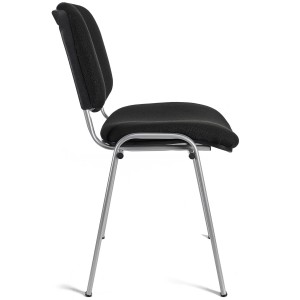 Silla de Confidente MOBY BASE, Color Negro y Patas Grises