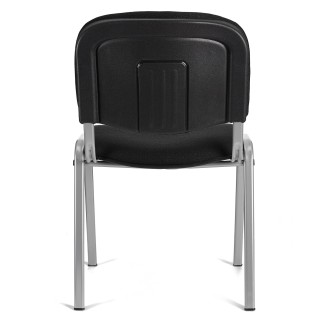 Silla de Confidente MOBY BASE, Color Negro y Patas Grises 2