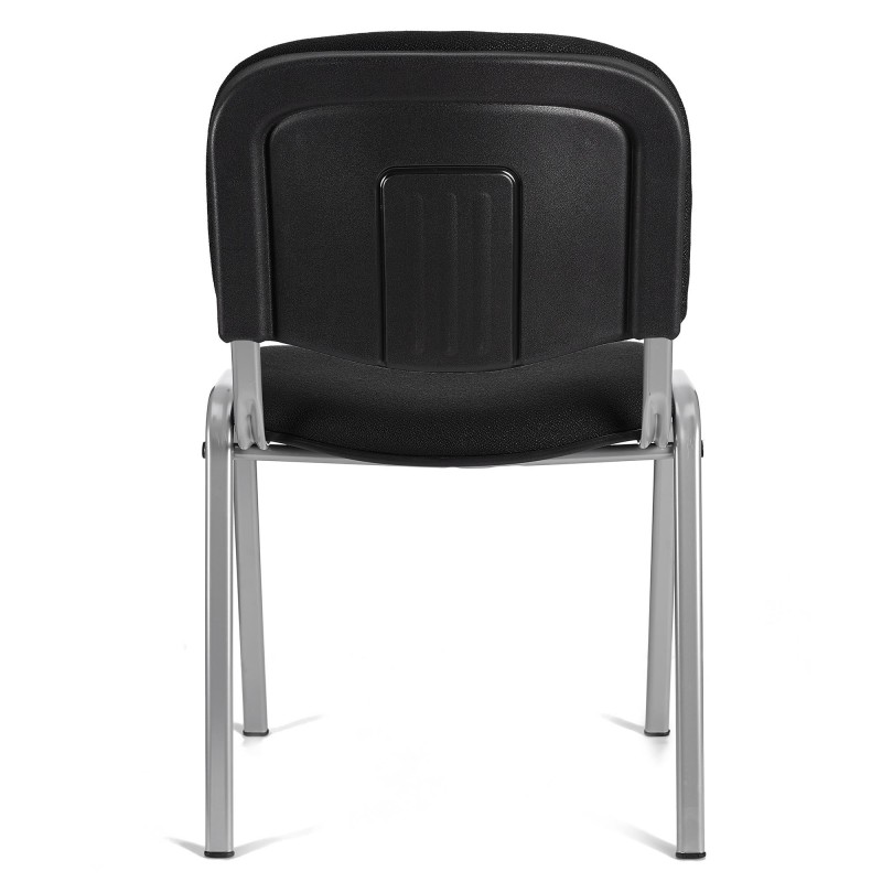 Silla de Confidente MOBY BASE, Color Negro y Patas Grises