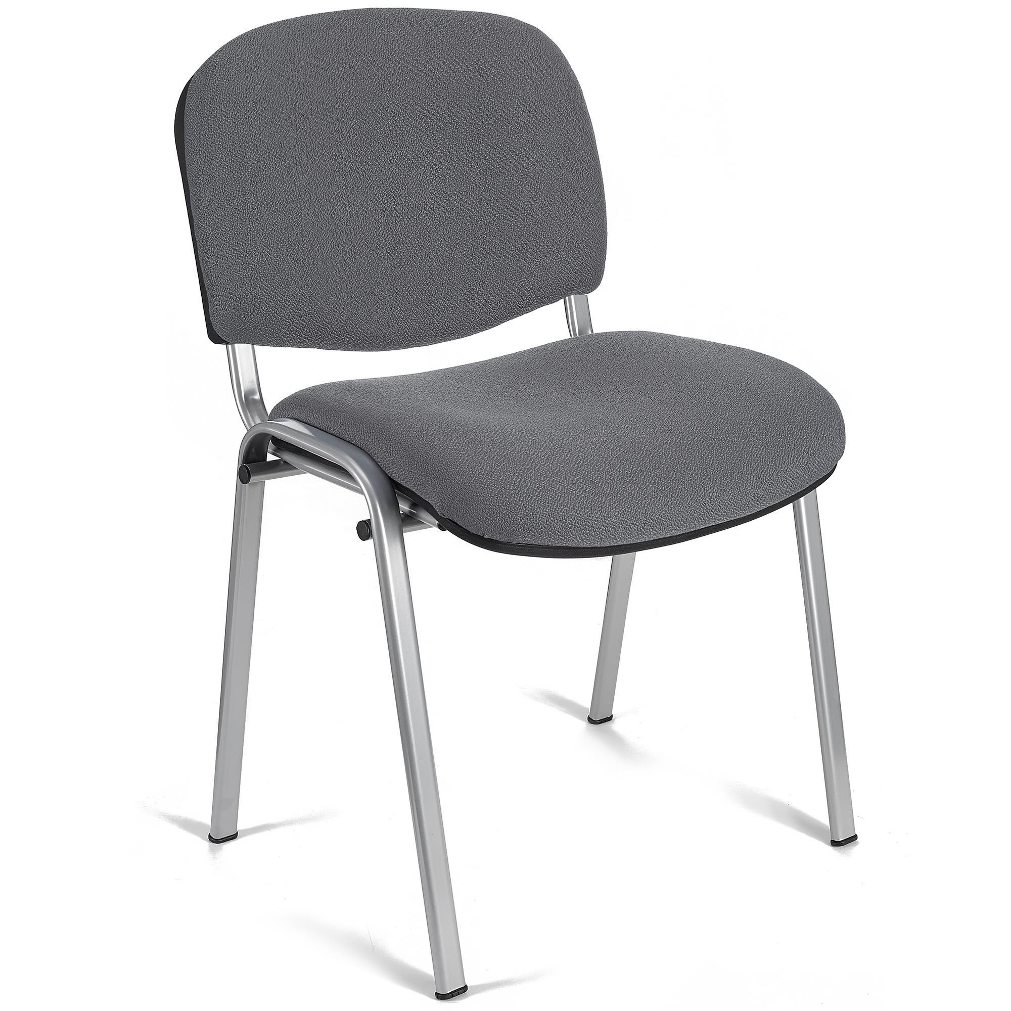 Silla de Confidente MOBY BASE, Cómoda y Práctica, Precio Increíble, Color Negro y Patas Grises
