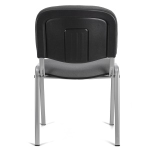 Silla de Confidente MOBY BASE, Color Negro y Patas Grises
