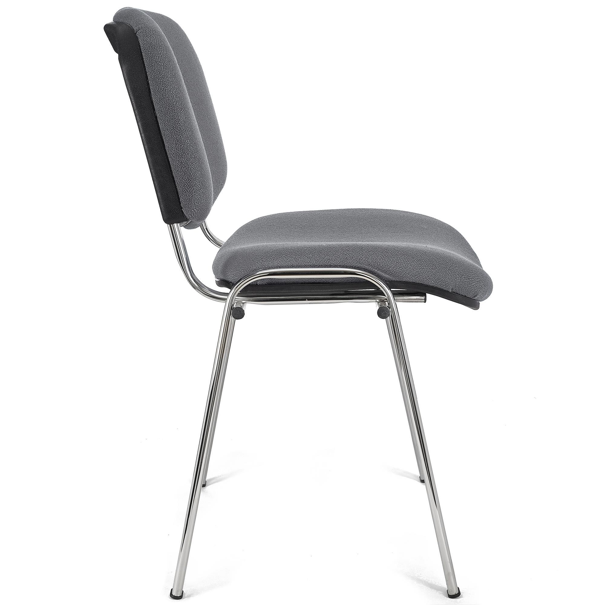 Silla de Confidente MOBY BASE, Cómoda y Práctica, Precio Increíble, Color Negro y Patas Cromadas