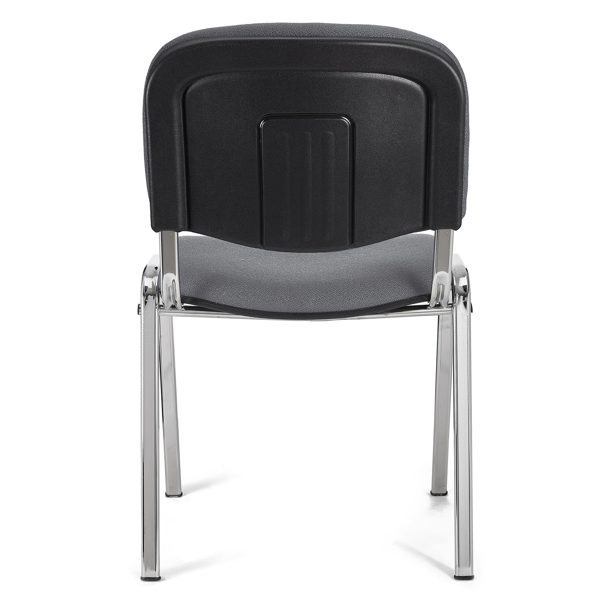 Silla de Confidente MOBY BASE, Cómoda y Práctica, Precio Increíble, Color Negro y Patas Cromadas