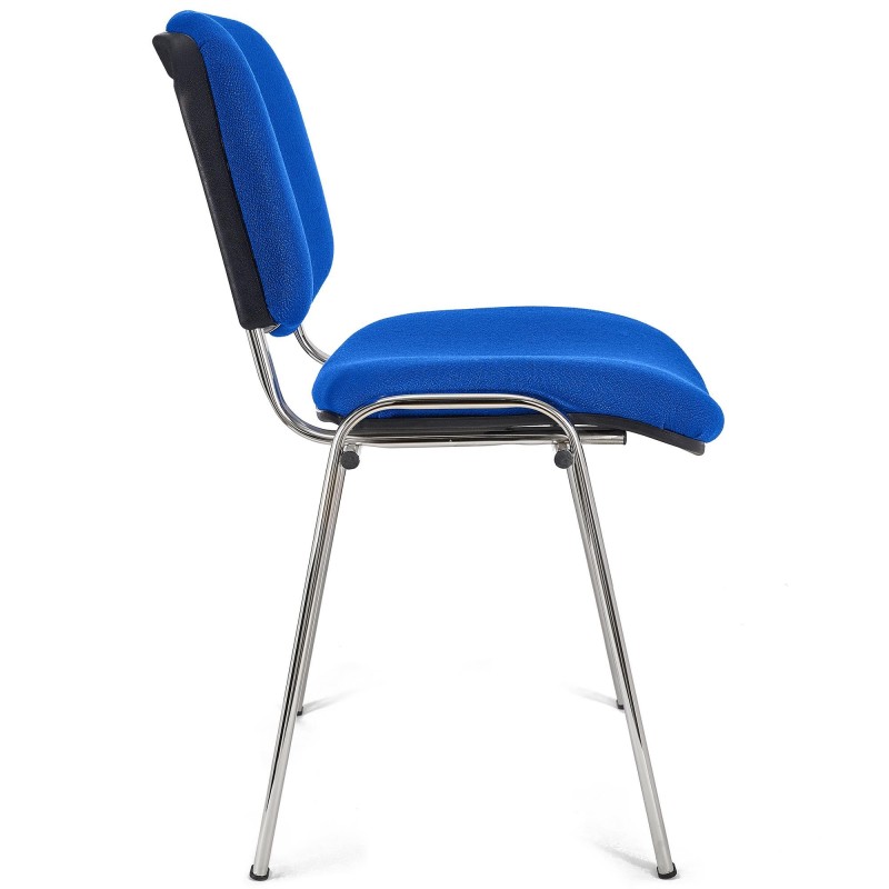Silla de confidente MOBY BASE, negra con patas cromadas