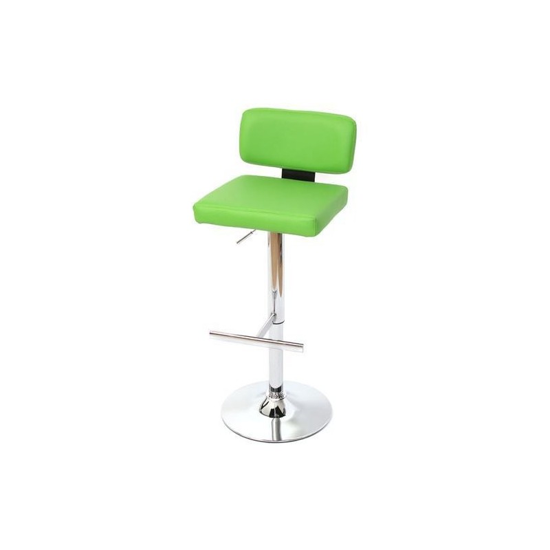 Taburete de diseño VIGO uso 4h, en polipiel verde