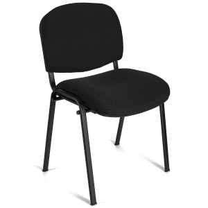 Lote 5 Sillas de confidente MOBY BASE en bonito color negro