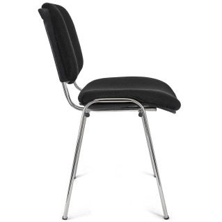 Lote 5 sillas de confidente MOBY BASE en negro y patas cromadas 2