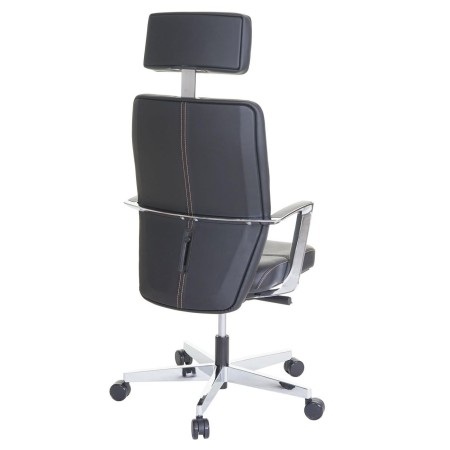 Sillón de oficina PINAT en piel natural negra