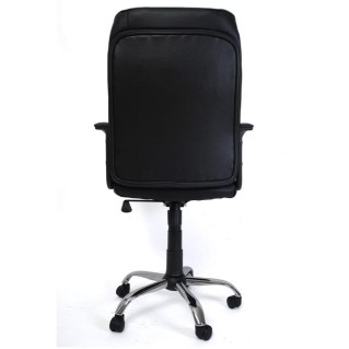Sillón de oficina ISORA en piel acolchada, negro 2