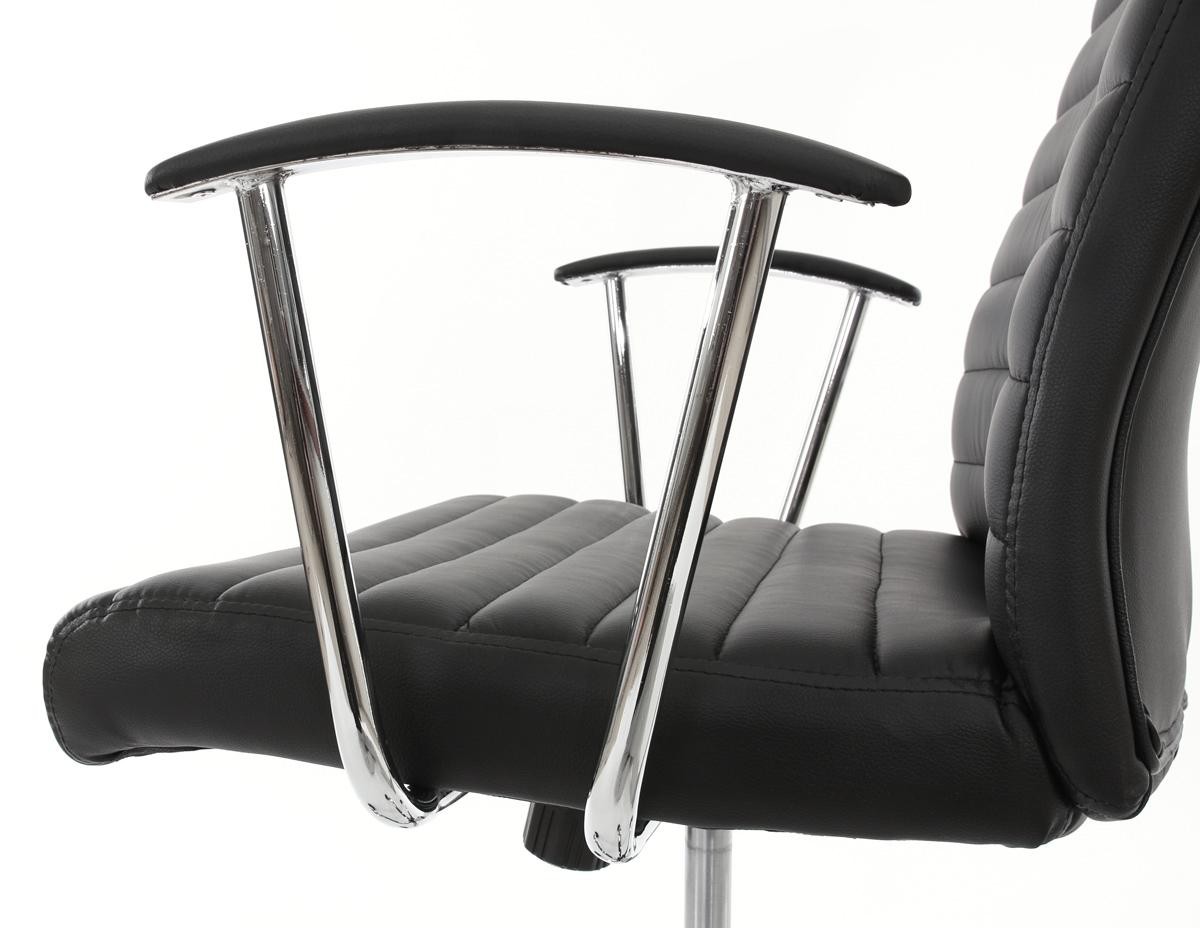Sillon de Diseño ARUCAS, Gran acolchado, estructura metálica, en piel color negro