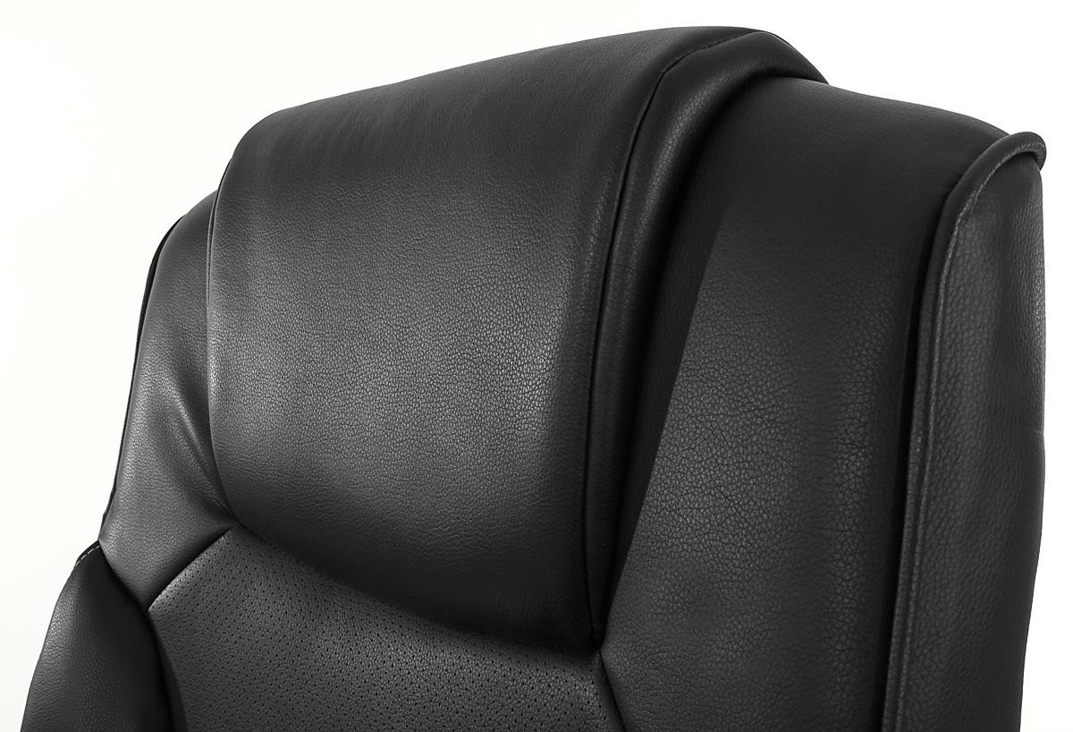 Silla de Despacho CONIL, en Piel, Mecanismo Basculante y gran acolchado, color negro
