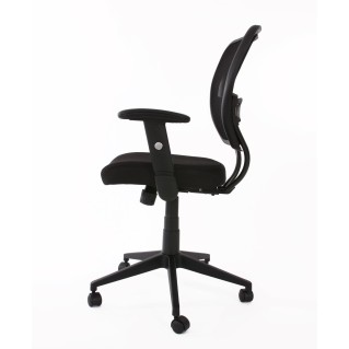 Silla de oficina XXL TENOYA acolchado en malla negra 2