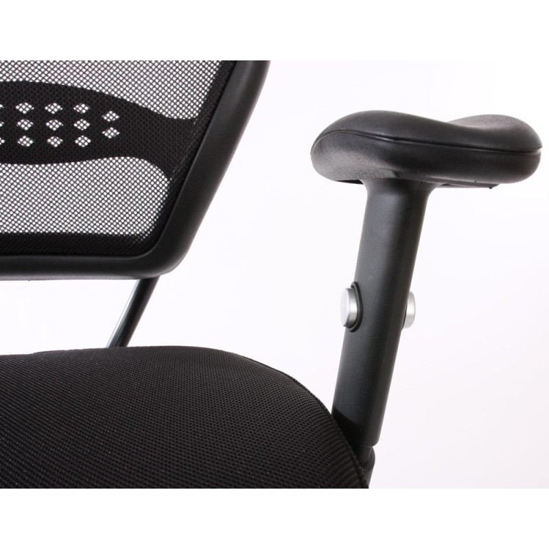 Silla de oficina XXL TENOYA acolchado en malla negra
