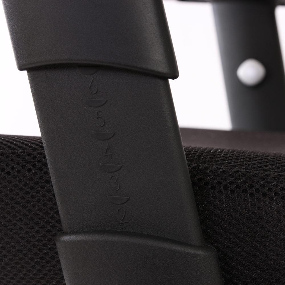 Silla de Oficina XXL TENOYA, Asiento Acolchado, Respaldo en malla, Color Negro
