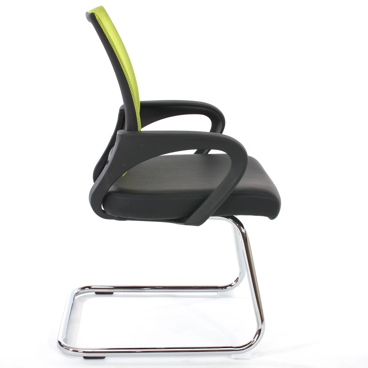 Lote 2 Sillas de Confidente Ergonómicas SEUL NET, muy comodas en Malla y Piel color Negro