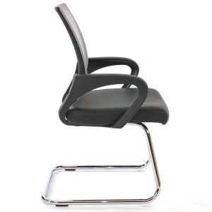 Lote 2 sillas confidente ergonómicas SEUL NET, malla/piel negro