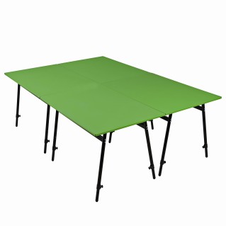 Mesa de reuniones ALBURI ajustable en acero, verde, 240x160cm 2