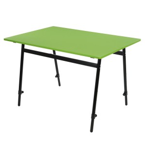 Mesa de reuniones ALBURI ajustable en acero, verde, 240x160cm