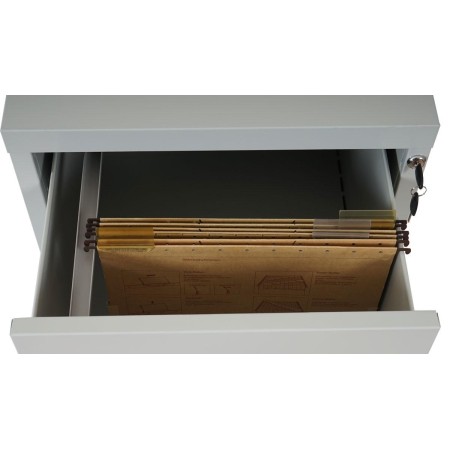 Archivador EDWIN 2 CAJONES, gran capacidad de almacenaje, en chapa de acero, color gris