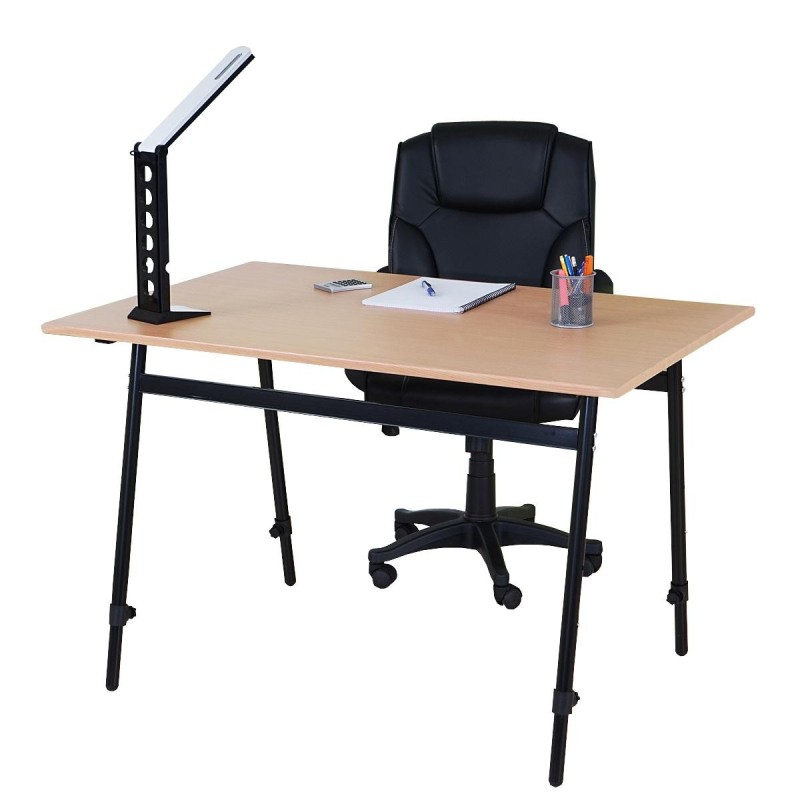 Mesa de reuniones ALBURI ajustable en acero, verde, 240x160cm