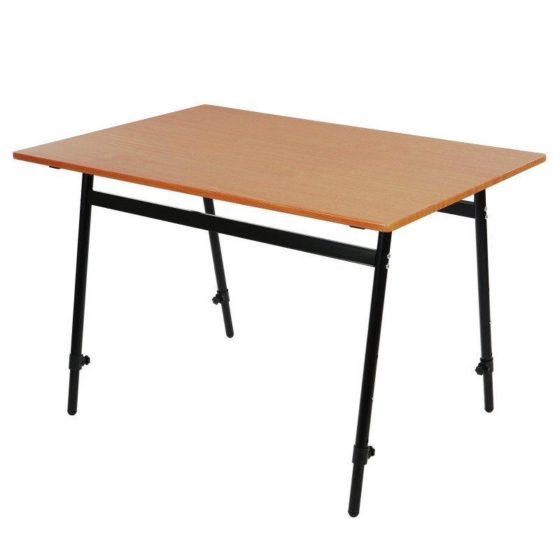 Mesa de ordenador ALBURI ajustable en acero, color blanco