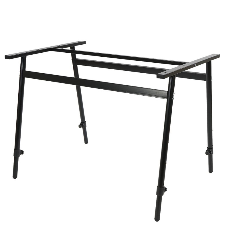 Mesa de ordenador ALBURI ajustable en acero, color blanco
