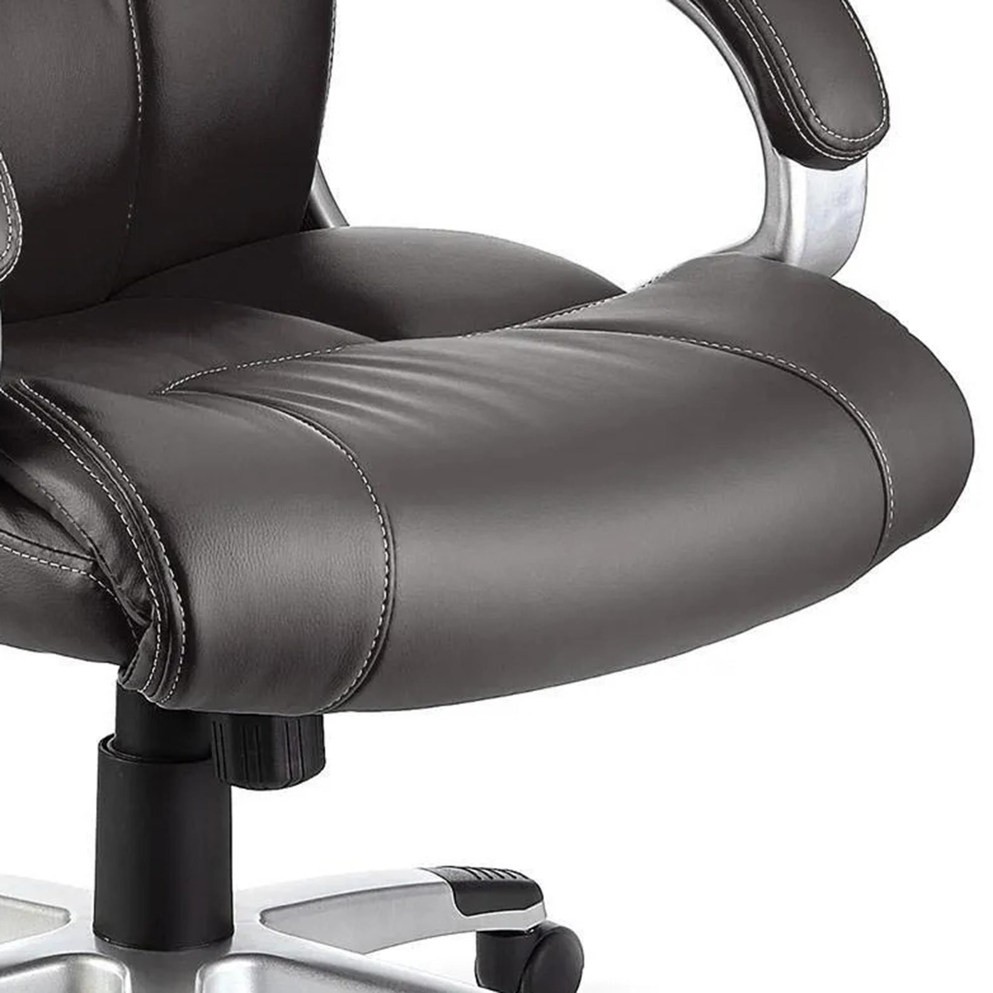 Sillón de oficina SANTIAGO, Gran Acolchado, Mecanismo Basculante, Uso diario 8h, En Negro