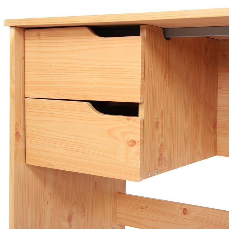 Mesa de escritorio FENIX, doble cajonera, negra, 100x52