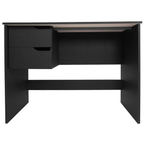 Mesa de escritorio FENIX, doble cajonera, negra, 100x52