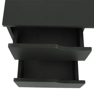 Mesa de escritorio FENIX, doble cajonera, negra, 100x52 2