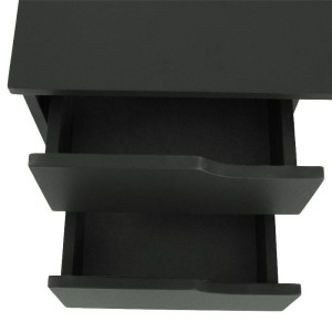 Mesa de escritorio FENIX, doble cajonera, negra, 100x52