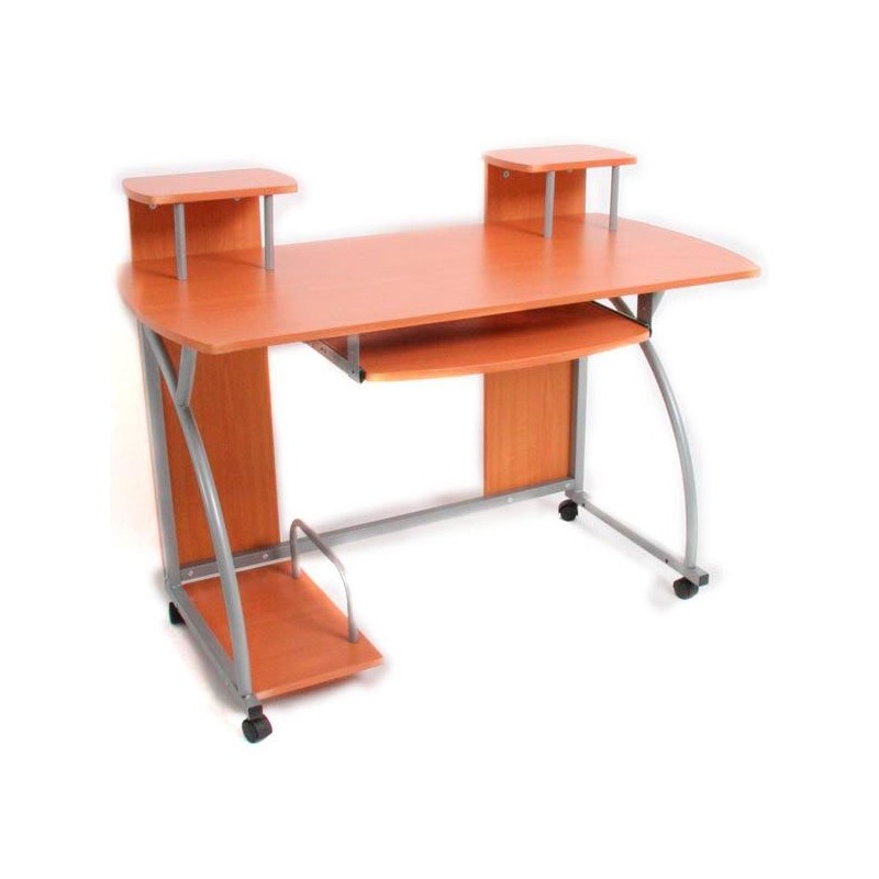Mesa de ordenador OHIO PRO, bandeja teclado, negra, 115x55