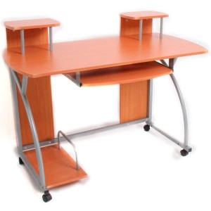 Mesa de ordenador OHIO PRO, bandeja teclado, negra, 115x55