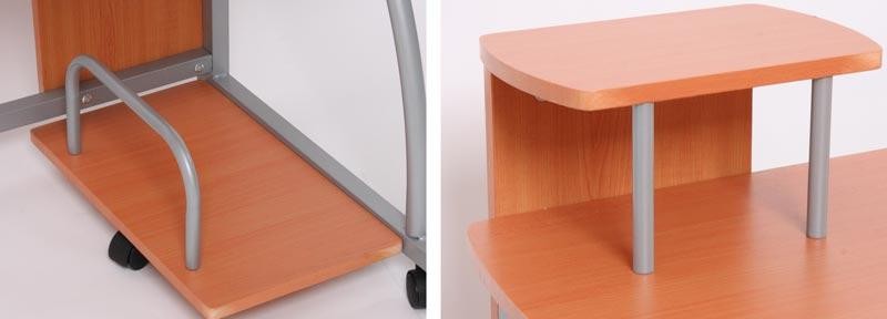 Mesa de ordenador OHIO PRO, bandeja teclado, Dimensiones 115x55cm, en Negro