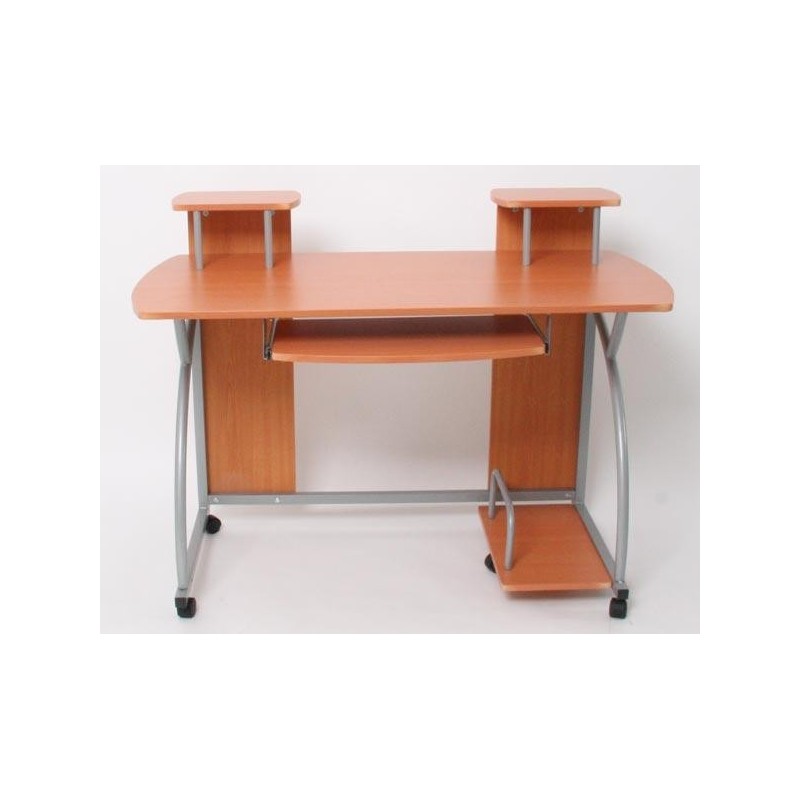 Mesa de ordenador OHIO PRO, bandeja teclado, negra, 115x55