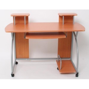 Mesa de ordenador OHIO PRO, bandeja teclado, negra, 115x55