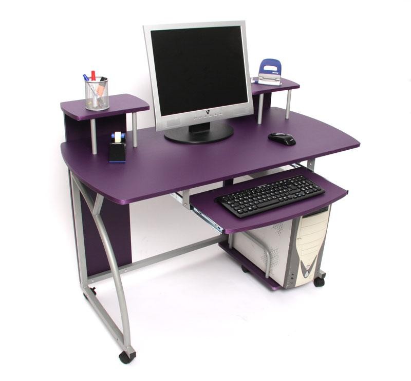 Mesa de ordenador OHIO PRO, bandeja teclado, Dimensiones 115x55cm, en Negro