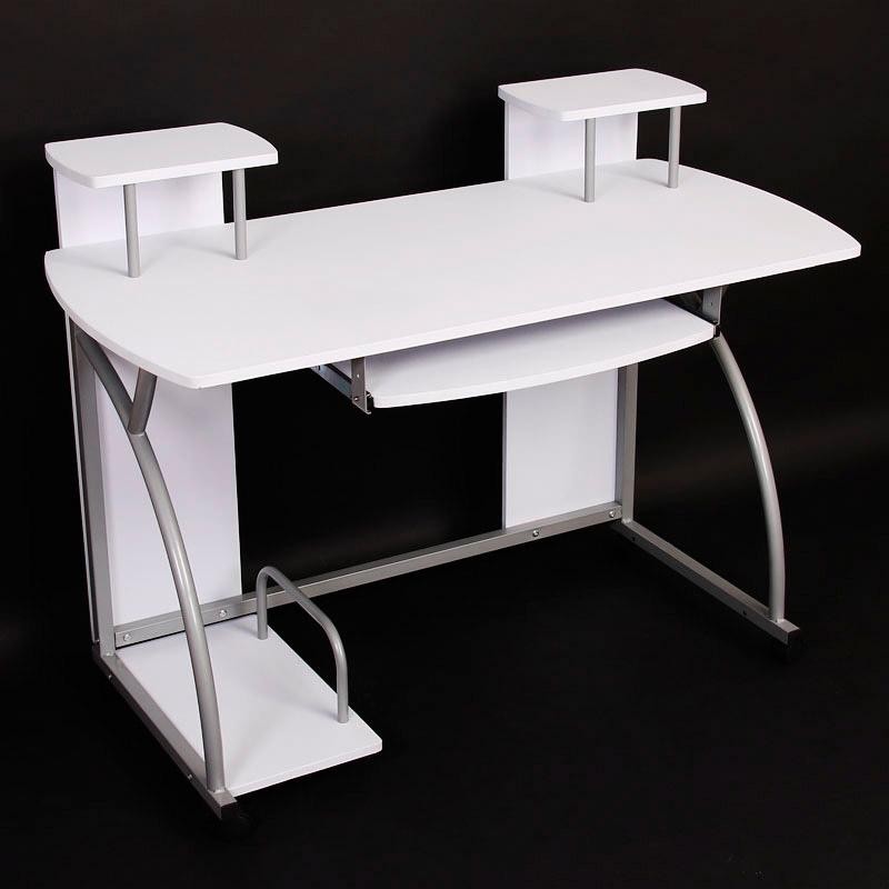 Mesa de ordenador OHIO PRO, bandeja teclado, negra, 115x55