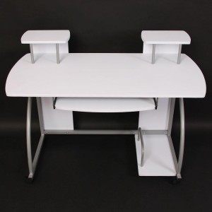 Mesa de ordenador OHIO PRO, bandeja teclado, negra, 115x55